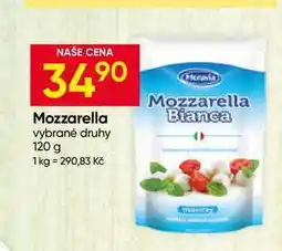 Hruška Mozzarella vybrané druhy nabídka