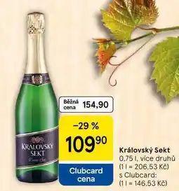 Tesco Královský Sekt, 0.75 l, více druhů nabídka