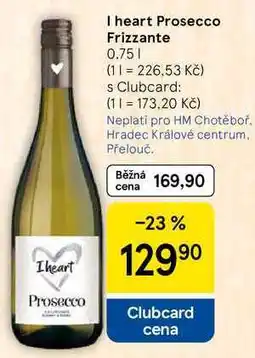 Tesco I heart Prosecco Frizzante nabídka
