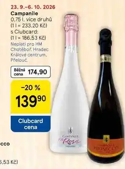Tesco Campanile, 0.75 I, více druhů nabídka