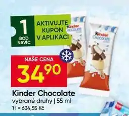Hruška Kinder Chocolate vybrané druhy nabídka