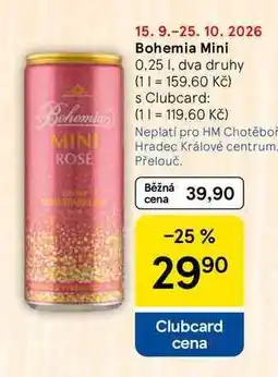 Tesco Bohemia Mini, 0.25 l, dva druhy nabídka