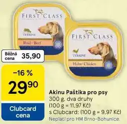 Tesco Akinu Paštika pro psy, 300 g, dva druhy nabídka