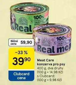 Tesco Meat Care konzerva pro psy nabídka