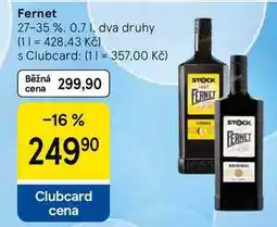 Tesco Fernet 27-35 % nabídka