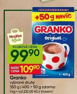 Hruška Granko vybrané druhy 400+50 g nabídka