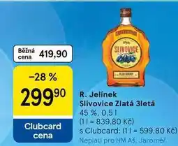 Tesco R. Jelínek Slivovice Zlatá 3letá 45 % nabídka
