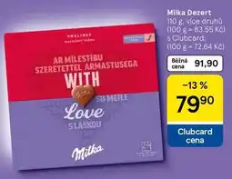 Tesco Milka Dezert nabídka