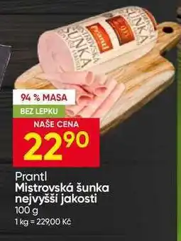 Hruška Prantl Mistrovská šunka nejvyšší jakosti nabídka