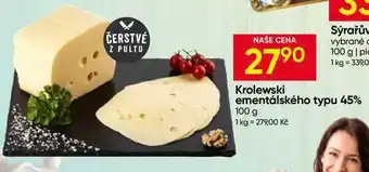 Hruška Krolewski ementálského typu 45% nabídka