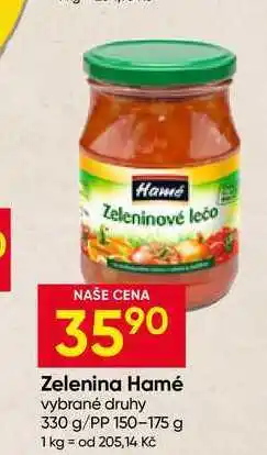Hruška Hamé Zelenina vybrané druhy 330 g/PP nabídka