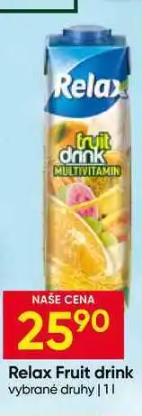Hruška Relax Fruit drink vybrané druhy nabídka