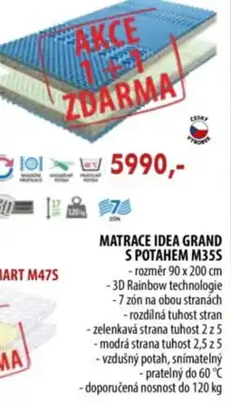 IDEA nábytek Matrace idea grand s potahem m35s nabídka