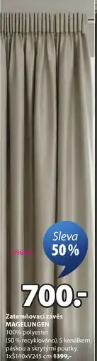 JYSK Zatemňovací závěs magelungen nabídka