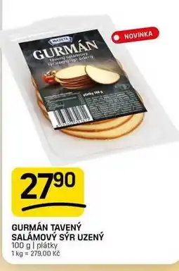 Flop GURMÁN TAVENÝ SALÁMOVÝ SÝR UZENÝ 100 g | plátky nabídka