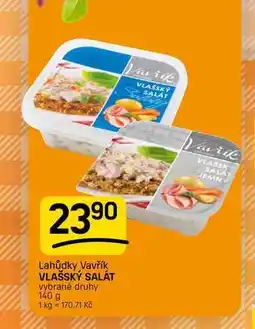 Flop VLAŠSKÝ SALÁT vybrané druhy nabídka