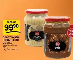 Flop DOBRÝ VÝBĚR HOTOVÉ JÍDLO VE SKLE vybrané druhy nabídka