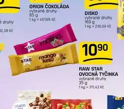 Flop RAW STAR OVOCNÁ TYČINKA vybrané druhy nabídka