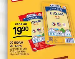 Flop JČ EIDAM 20-45% vybrané druhy 100 g | plátky nabídka