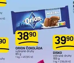 Flop ORION ČOKOLÁDA vybrané druhy nabídka