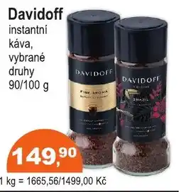 COOP DISKONT Davidoff instantní káva, vybrané druhy nabídka