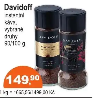 Davidoff instantní káva, vybrané druhy