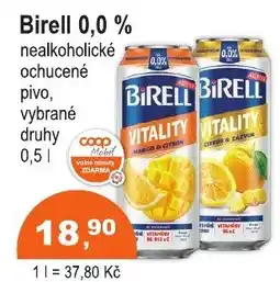 COOP DISKONT Birell nealkoholické ochucené pivo nabídka