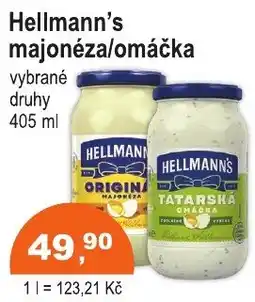 COOP DISKONT Hellmann's majonéza/omáčka nabídka