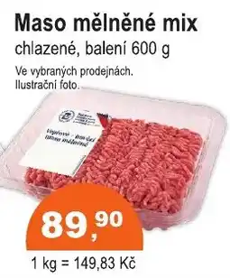 COOP DISKONT Maso mělněné mix nabídka