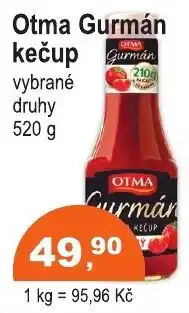 COOP DISKONT Otma kečup vybrané druhy nabídka