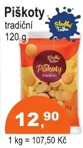 COOP DISKONT Sladké Těšky Piškoty tradiční nabídka