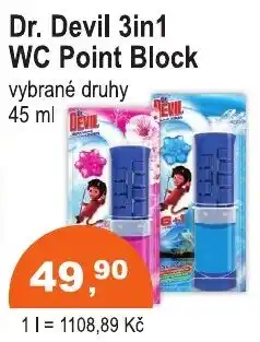 COOP DISKONT Dr. Devil 3in1 WC Point Block nabídka