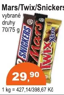 COOP DISKONT Mars Twix Snickers nabídka