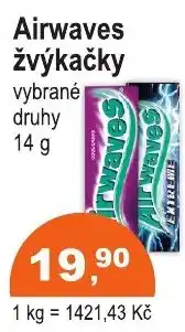 COOP DISKONT Airwaves žvýkačky nabídka