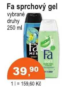 COOP DISKONT Fa sprchový gel nabídka