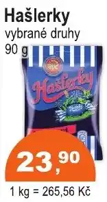 COOP DISKONT Hašlerky vybrané druhy nabídka