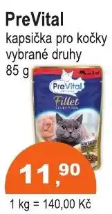 COOP DISKONT PreVital kapsička pro kočky vybrané druhy nabídka