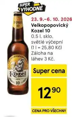 Tesco Velkopopovický Kozel 10 nabídka