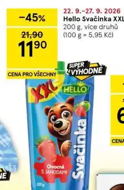 Tesco Hello Svačinka XXL nabídka