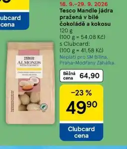 Tesco Tesco Mandle jádra pražená v bílé čokoládě a kokosu nabídka