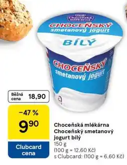Tesco Choceňská mlékárna Choceňský smetanový jogurt bílý nabídka