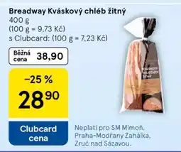 Tesco Breadway Kváskový chléb žitný nabídka