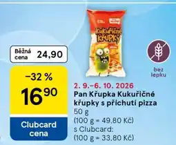Tesco Pan Křupka Kukuřičné křupky s příchutí pizza nabídka