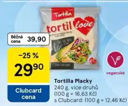 Tesco Tortilla Placky nabídka