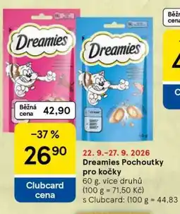 Tesco Dreamies pochoutky pro kočky nabídka