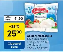 Tesco Galbani mozzarella nabídka
