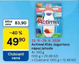 Tesco Actimel Kids Jogurtový nápoj jahoda nabídka