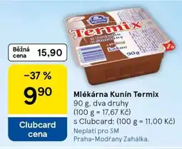 Tesco Mlékárna Kunín Termix nabídka