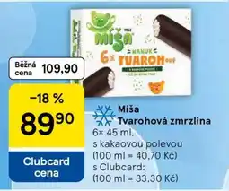 Tesco Míša Tvarohová zmrzlina nabídka