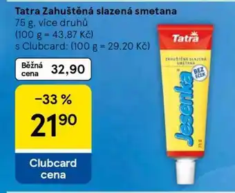Tesco Tatra Zahuštěná slazená smetana nabídka